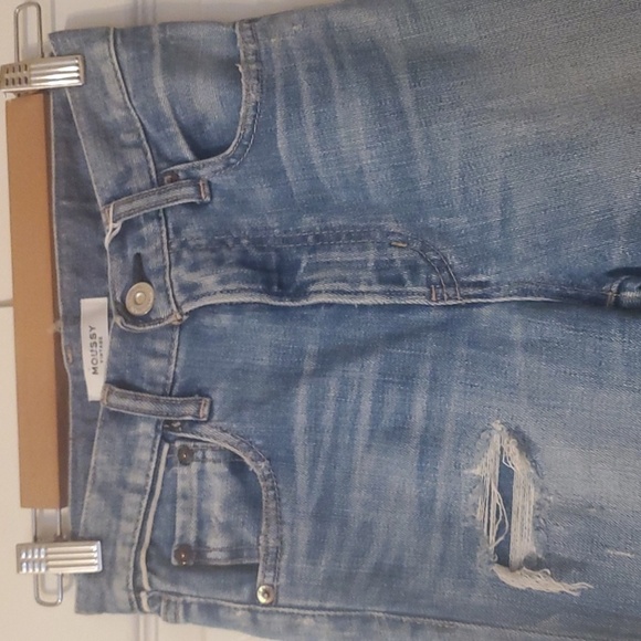 Moussy Vintage Faded Blue Ripped Light Blue Distressed Skinny Jeans Womens Sz 23 - Picture 8 of 16